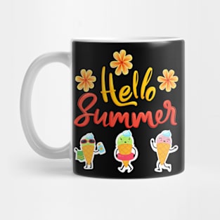 Hello Summer, Cute Floral beach vacation Mug